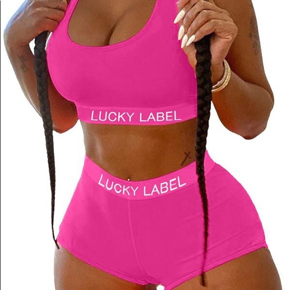 Lucky Label 2pc Short Set - Picture 1 of 2